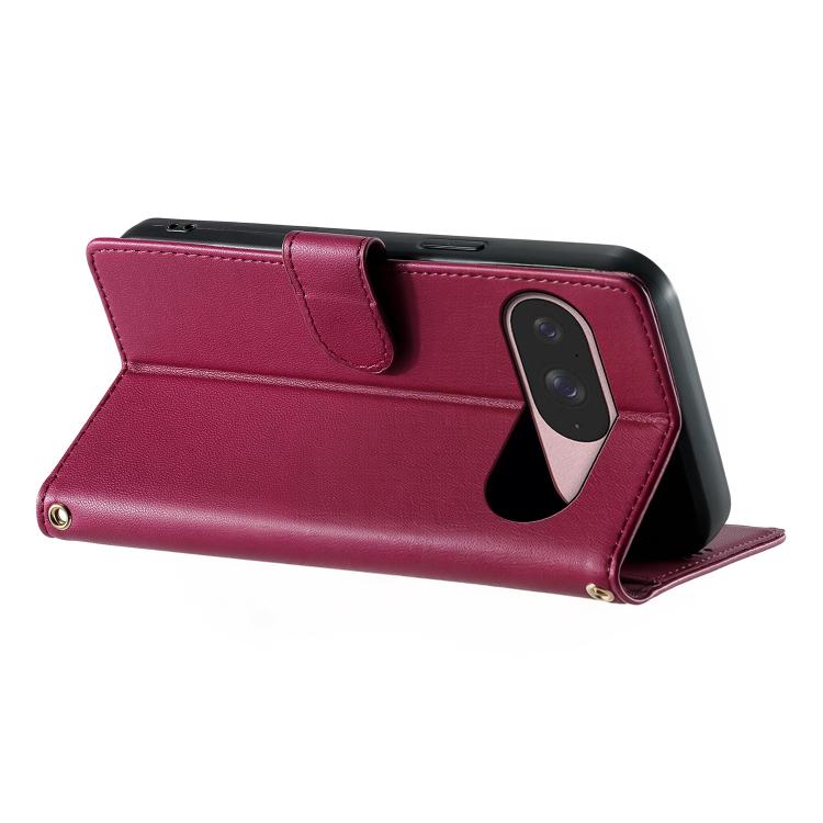 For Google Pixel 10 / 10 Pro / 9 / 9 Pro Cute Cats Magnetic Closure Vegan Leather Phone Case with Strap