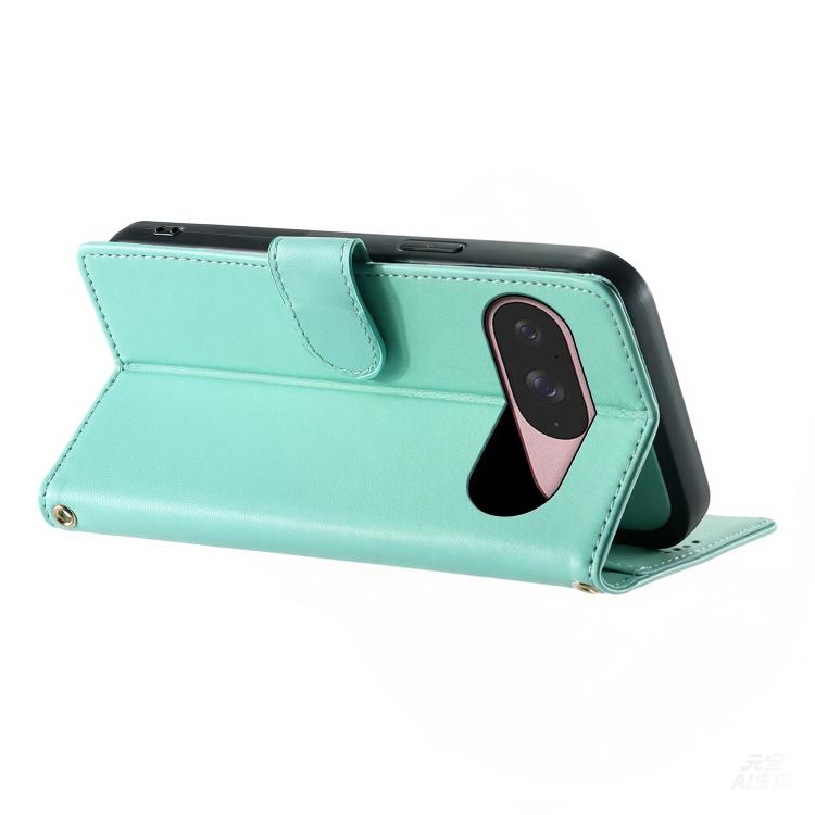For Google Pixel 10 / 10 Pro / 9 / 9 Pro Cute Cats Magnetic Closure Vegan Leather Phone Case with Strap