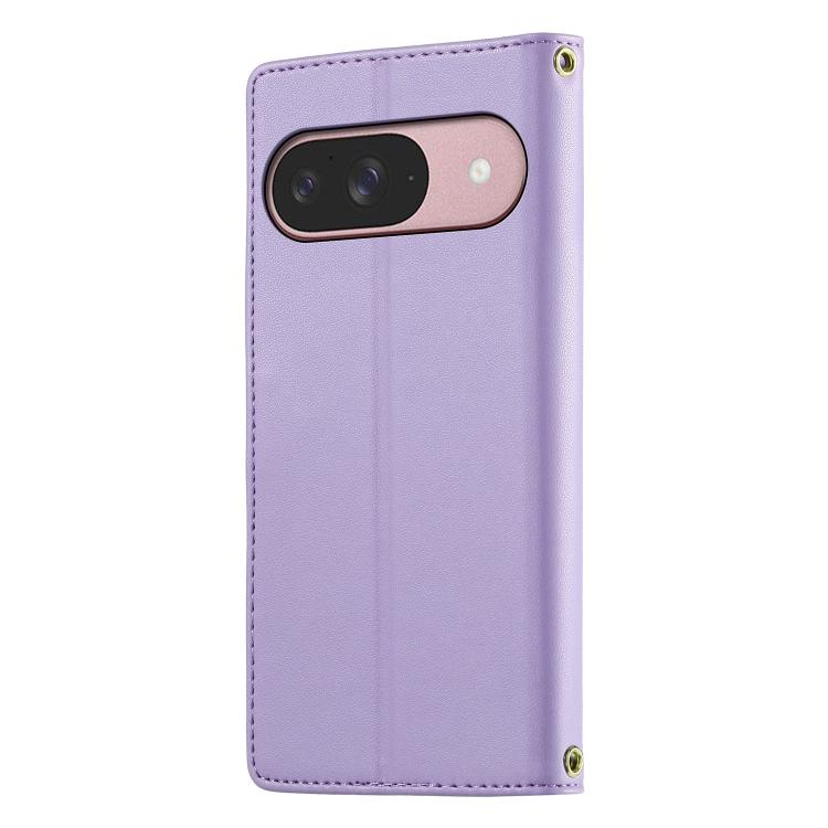For Google Pixel 10 / 10 Pro / 9 / 9 Pro Cute Cats Magnetic Closure Vegan Leather Phone Case with Strap