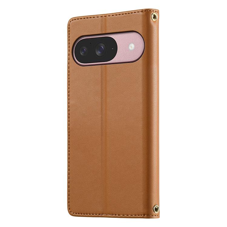 For Google Pixel 10 / 10 Pro / 9 / 9 Pro Cute Cats Magnetic Closure Vegan Leather Phone Case with Strap