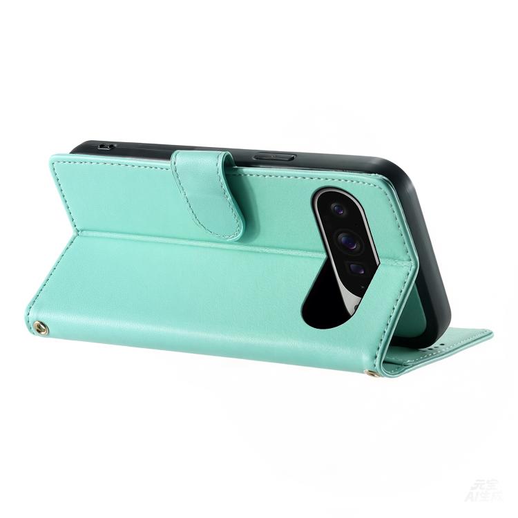 For Google Pixel 10 Pro XL / Pixel 9 Pro XL Cute Cats Magnetic Closure Vegan Leather Phone Case with Strap