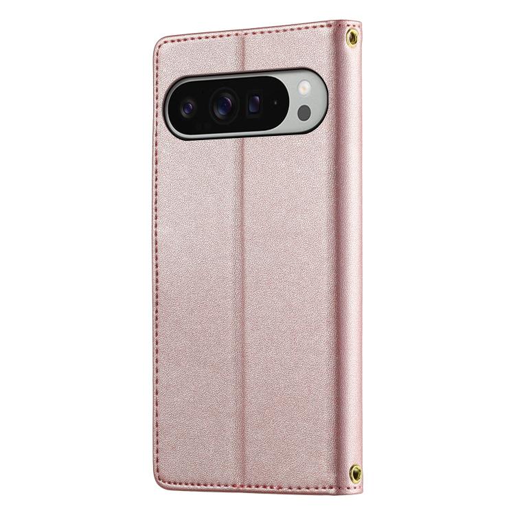 For Google Pixel 10 Pro XL / Pixel 9 Pro XL Cute Cats Magnetic Closure Vegan Leather Phone Case with Strap