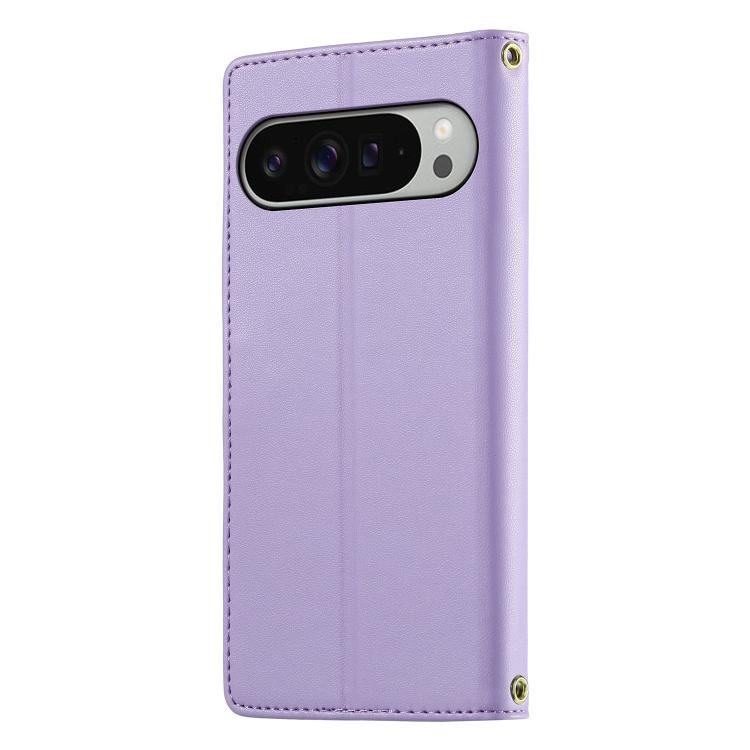For Google Pixel 10 Pro XL / Pixel 9 Pro XL Cute Cats Magnetic Closure Vegan Leather Phone Case with Strap