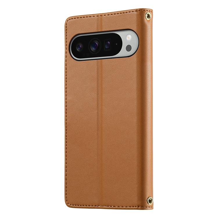 For Google Pixel 10 Pro XL / Pixel 9 Pro XL Cute Cats Magnetic Closure Vegan Leather Phone Case with Strap