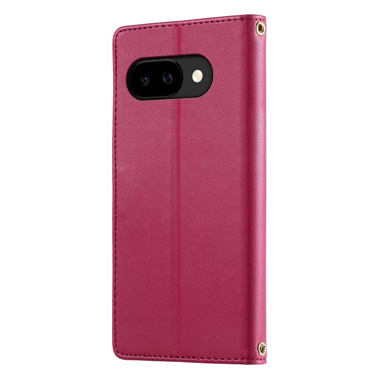 For Google Pixel 9a Cute Cats Magnetic Closure Vegan Leather Phone Case with Strap