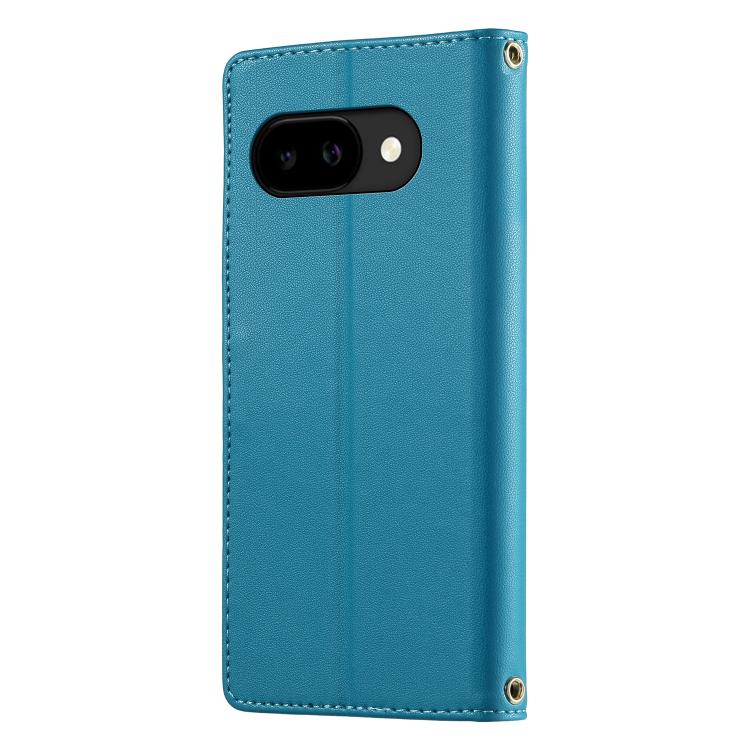 For Google Pixel 9a Cute Cats Magnetic Closure Vegan Leather Phone Case with Strap
