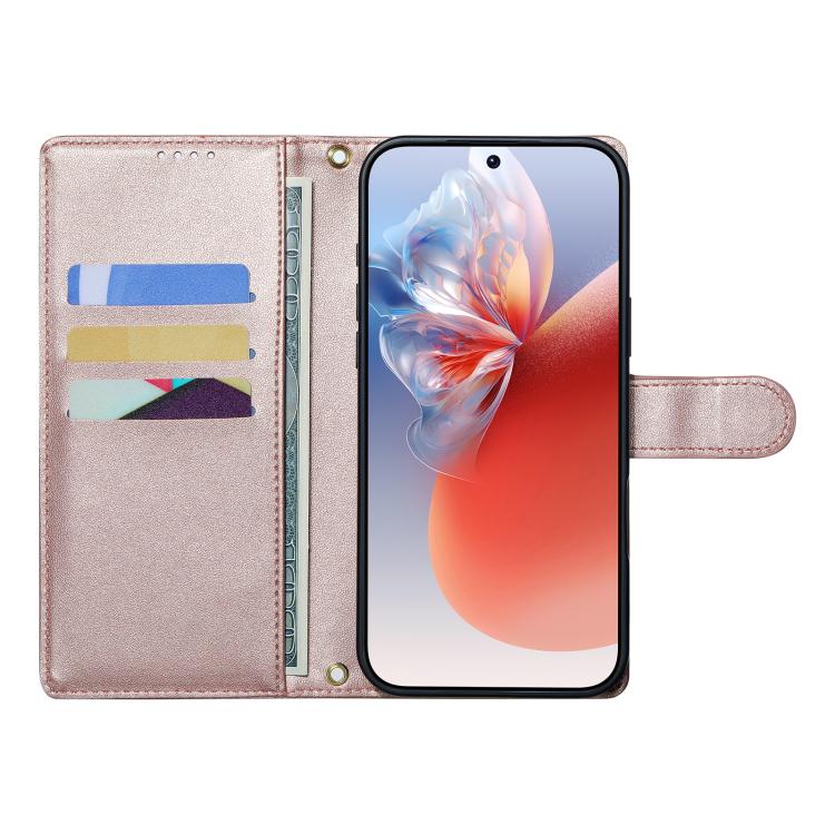 For Google Pixel 9a Cute Cats Magnetic Closure Vegan Leather Phone Case with Strap