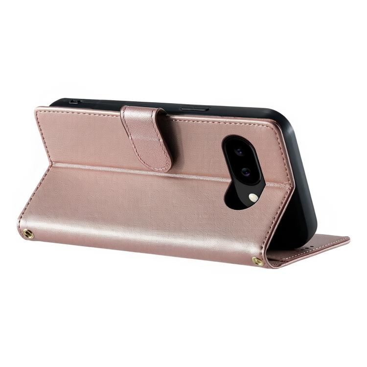 For Google Pixel 9a Cute Cats Magnetic Closure Vegan Leather Phone Case with Strap