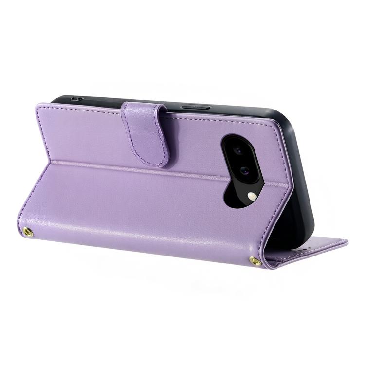 For Google Pixel 9a Cute Cats Magnetic Closure Vegan Leather Phone Case with Strap
