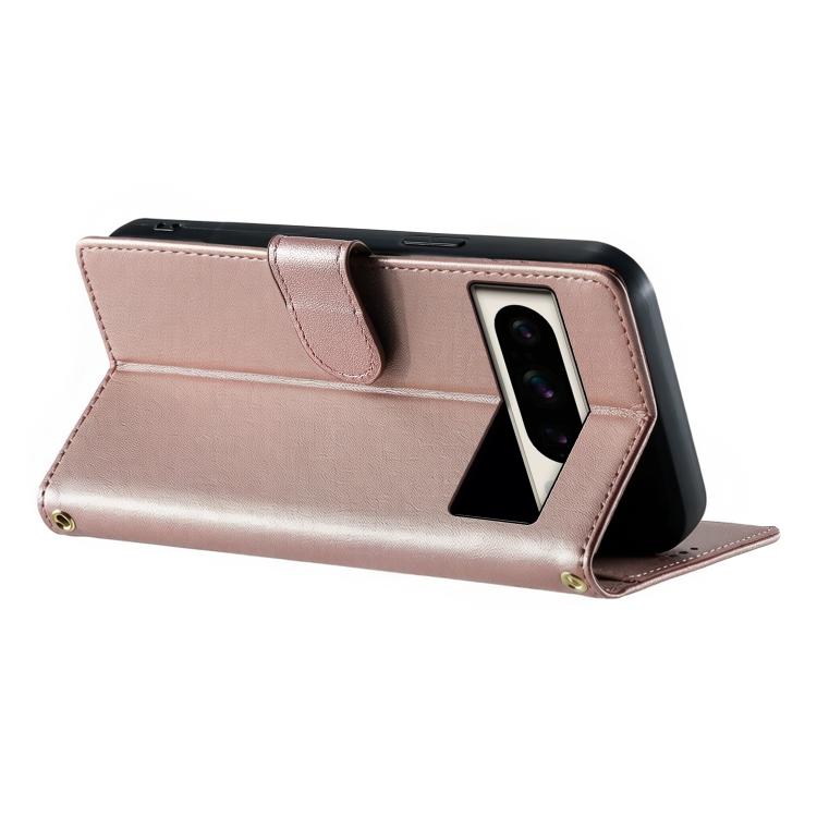 For Google Pixel 8 Pro Cute Cats Magnetic Closure Vegan Leather Phone Case with Strap