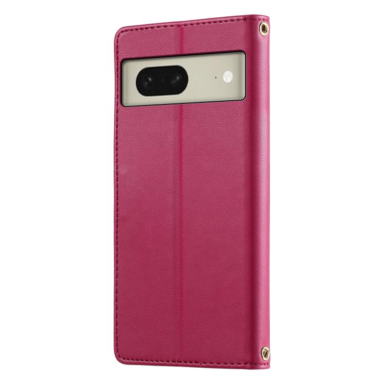 For Google Pixel 8 Cute Cats Magnetic Closure Vegan Leather Phone Case with Strap