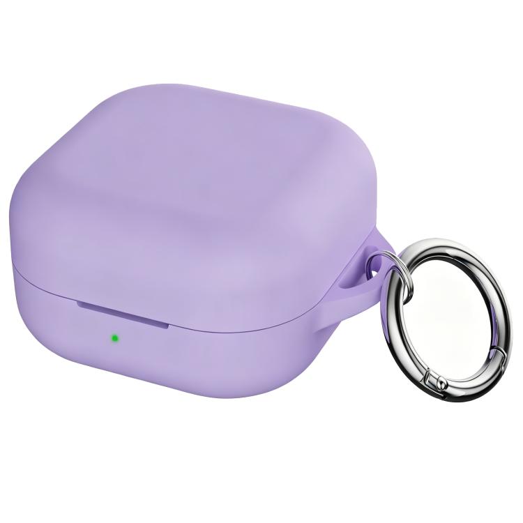 For Galaxy Buds4 / Buds4 Pro 2mm Thickness One-piece Silicone Earbuds Protective Case with Hook