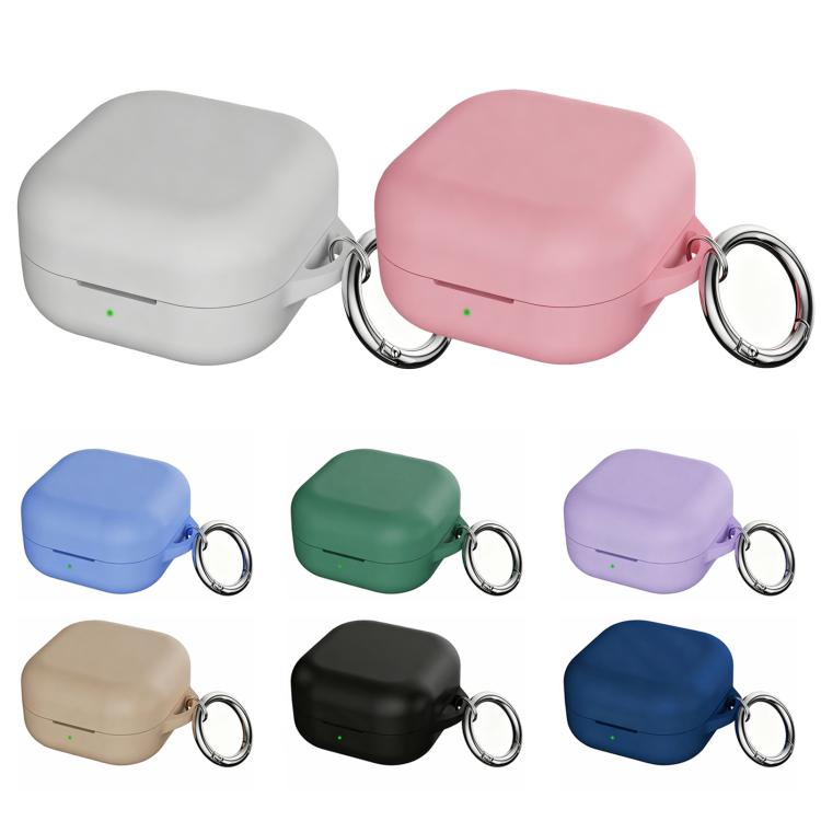 For Galaxy Buds4 / Buds4 Pro 2mm Thickness One-piece Silicone Earbuds Protective Case with Hook