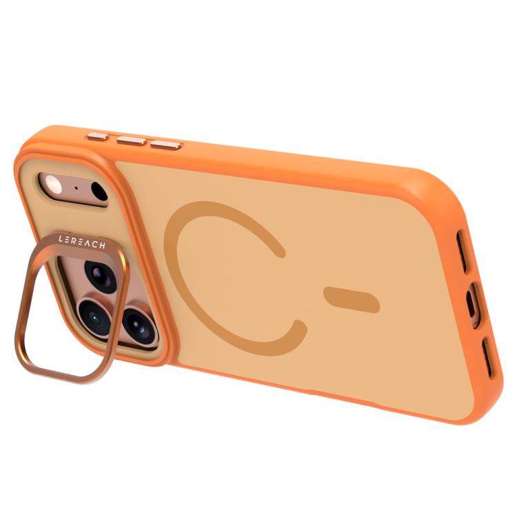 For iPhone 17 Pro Max LeReach Le-Luster Series Metal Lens Kickstand Magnetic Phone Case