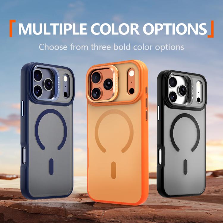 For iPhone 17 Pro Max LeReach Le-Luster Series Metal Lens Kickstand Magnetic Phone Case