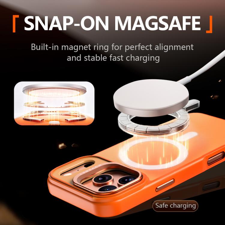 For iPhone 17 Pro Max LeReach Le-Luster Series Metal Lens Kickstand Magnetic Phone Case