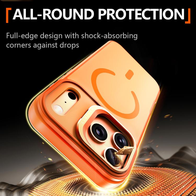 For iPhone 17 Pro Max LeReach Le-Luster Series Metal Lens Kickstand Magnetic Phone Case