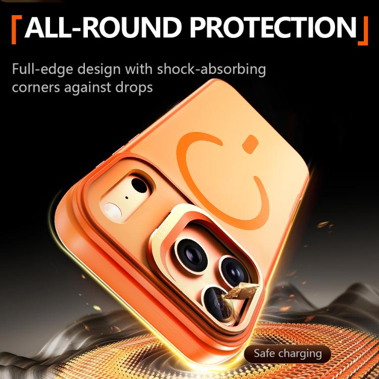 For iPhone 17 Pro LeReach Le-Luster Series Metal Lens Kickstand Magnetic Phone Case