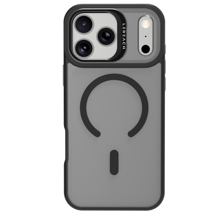 For iPhone 17 Pro LeReach Le-Luster Series Metal Lens Kickstand Magnetic Phone Case