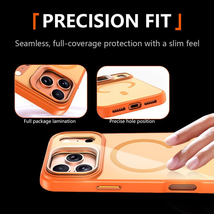 For iPhone 17 Pro LeReach Le-Luster Series Metal Lens Kickstand Magnetic Phone Case