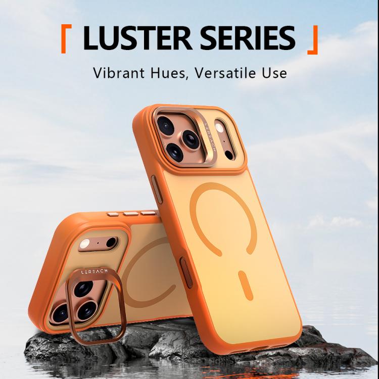 For iPhone 17 Pro LeReach Le-Luster Series Metal Lens Kickstand Magnetic Phone Case