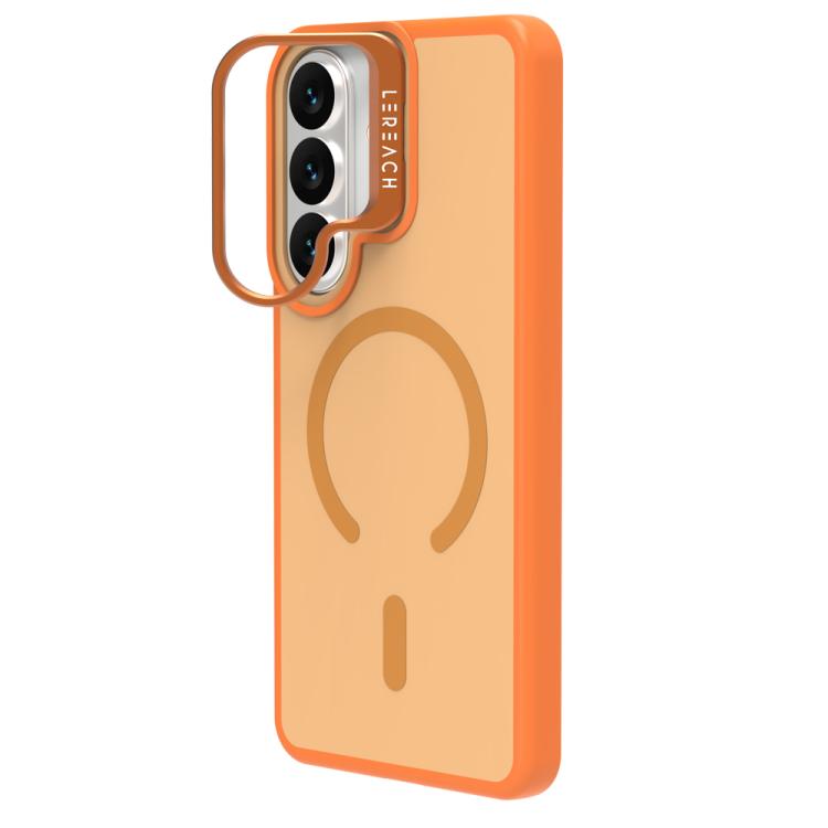 For Galaxy S26 5G LeReach Le-Luster Series Metal Lens Kickstand Magnetic Phone Case