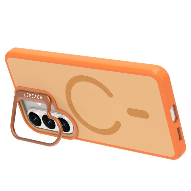 For Galaxy S26 5G LeReach Le-Luster Series Metal Lens Kickstand Magnetic Phone Case