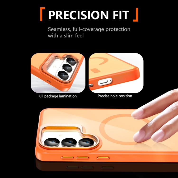 For Galaxy S26 5G LeReach Le-Luster Series Metal Lens Kickstand Magnetic Phone Case