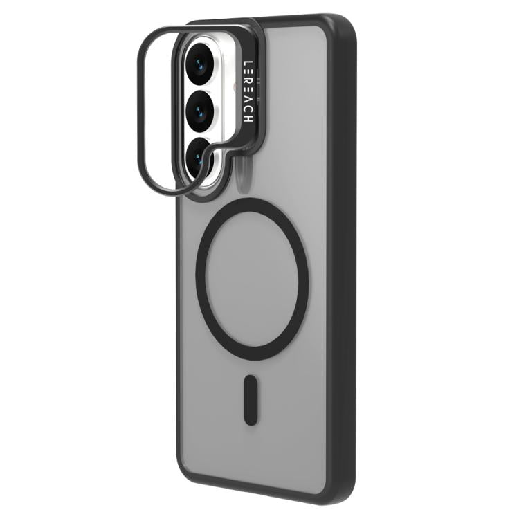 For Galaxy S26 5G LeReach Le-Luster Series Metal Lens Kickstand Magnetic Phone Case
