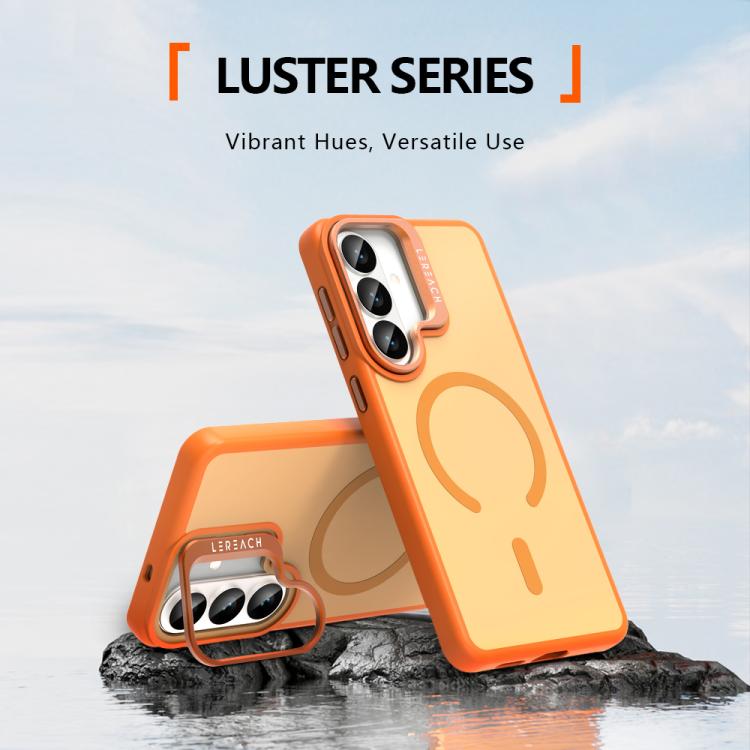 For Galaxy S26 5G LeReach Le-Luster Series Metal Lens Kickstand Magnetic Phone Case