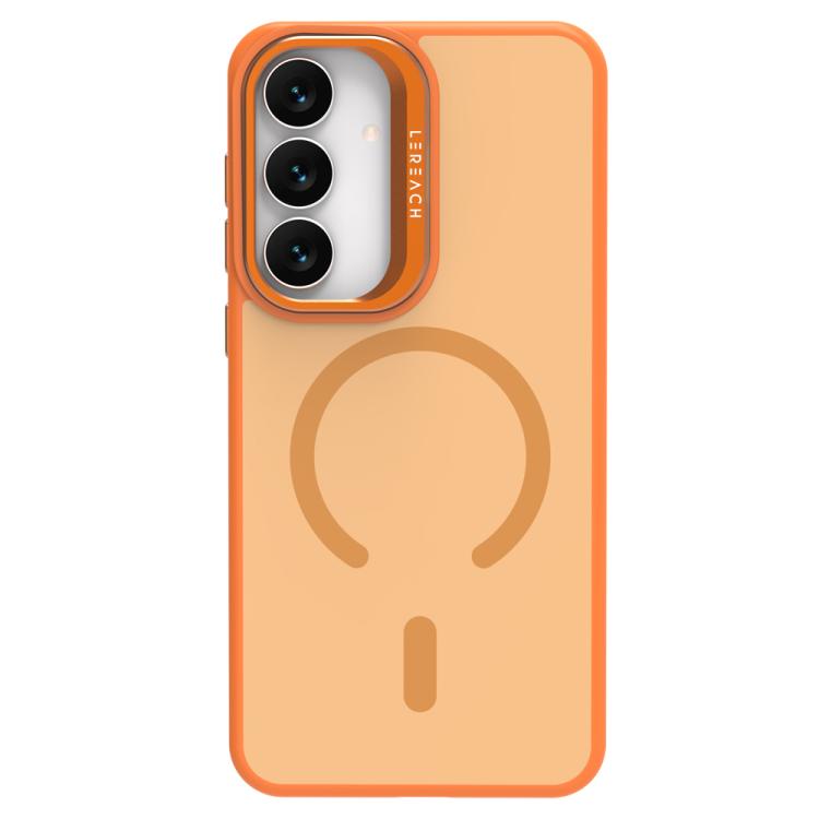 For Galaxy S25 FE 5G LeReach Le-Luster Series Metal Lens Kickstand Magnetic Phone Case