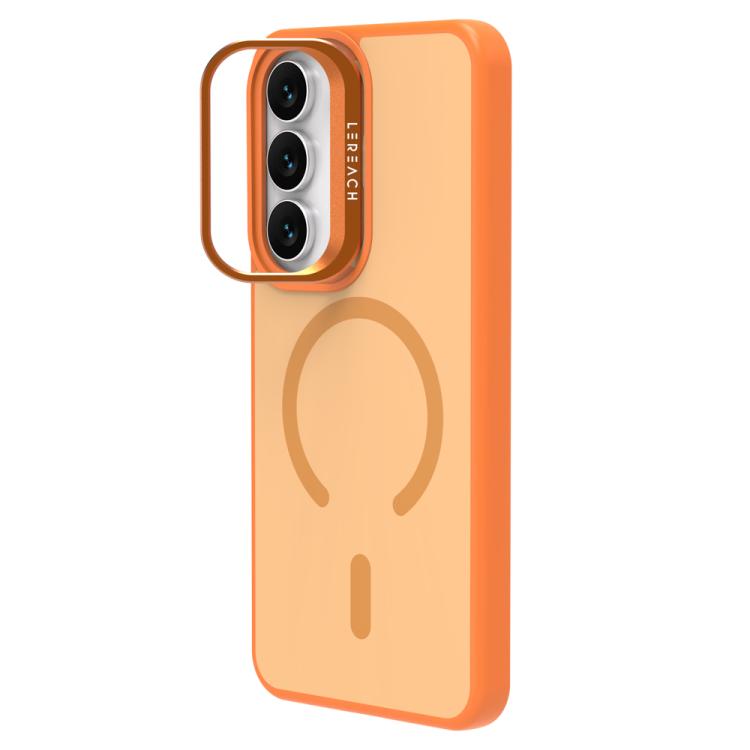 For Galaxy S25 FE 5G LeReach Le-Luster Series Metal Lens Kickstand Magnetic Phone Case