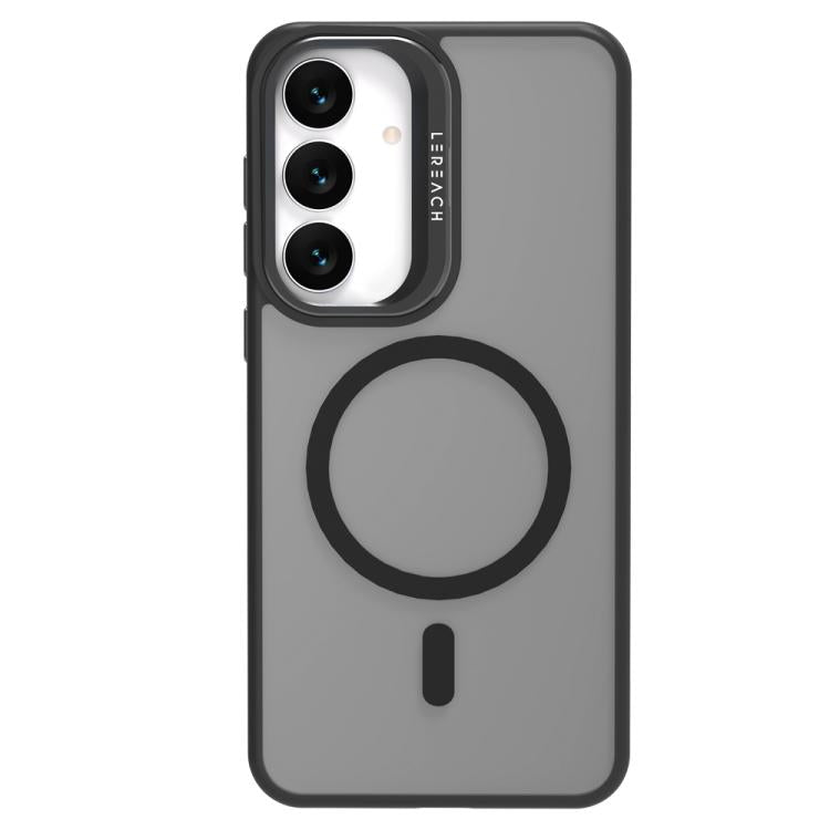 For Galaxy S25 FE 5G LeReach Le-Luster Series Metal Lens Kickstand Magnetic Phone Case