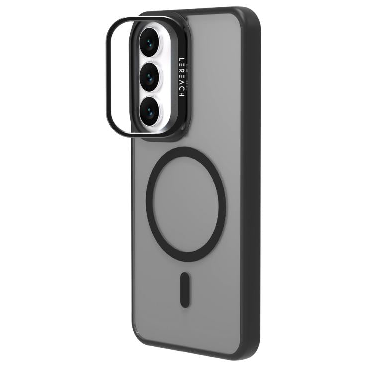 For Galaxy S25 FE 5G LeReach Le-Luster Series Metal Lens Kickstand Magnetic Phone Case
