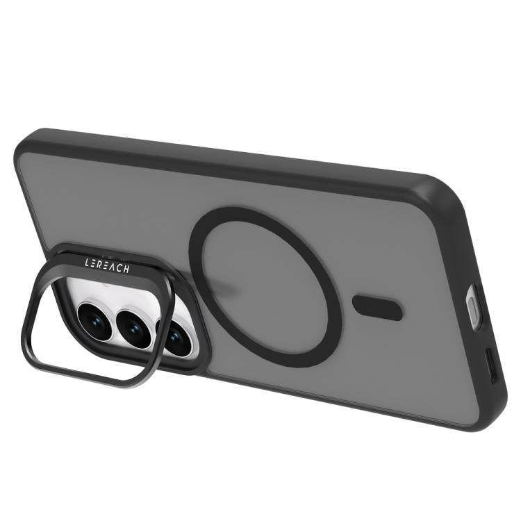 For Galaxy S25 FE 5G LeReach Le-Luster Series Metal Lens Kickstand Magnetic Phone Case