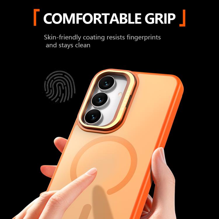 For Galaxy S25 FE 5G LeReach Le-Luster Series Metal Lens Kickstand Magnetic Phone Case
