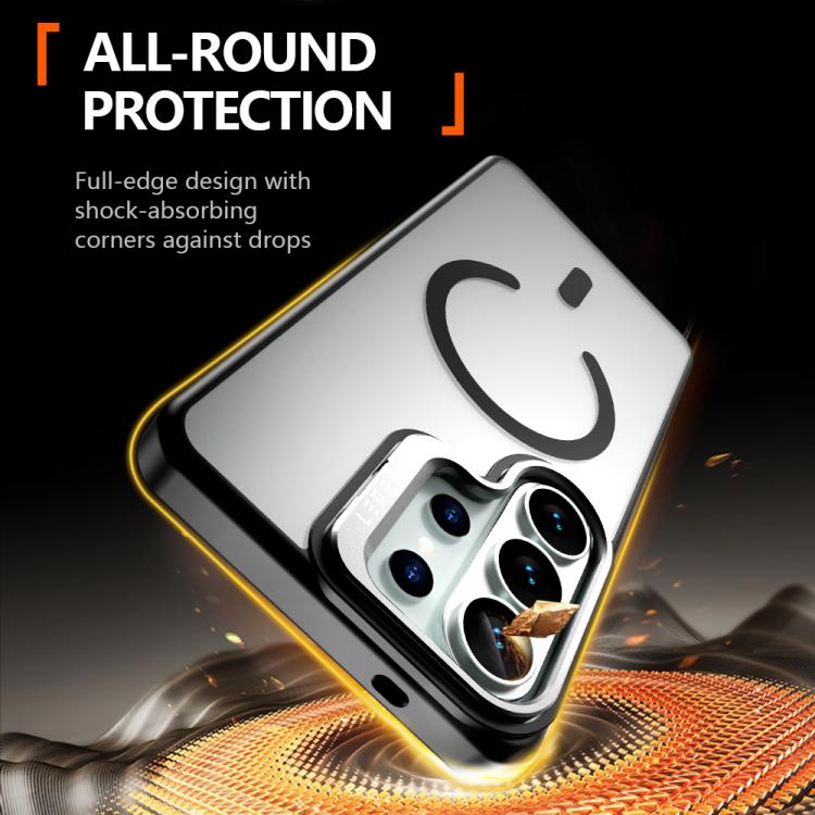 For Galaxy S25 Ultra 5G LeReach Le-Luster Series Metal Lens Kickstand Magnetic Phone Case