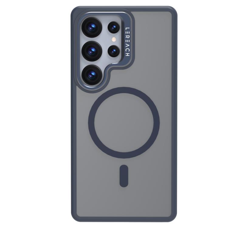 For Galaxy S25 Ultra 5G LeReach Le-Luster Series Metal Lens Kickstand Magnetic Phone Case