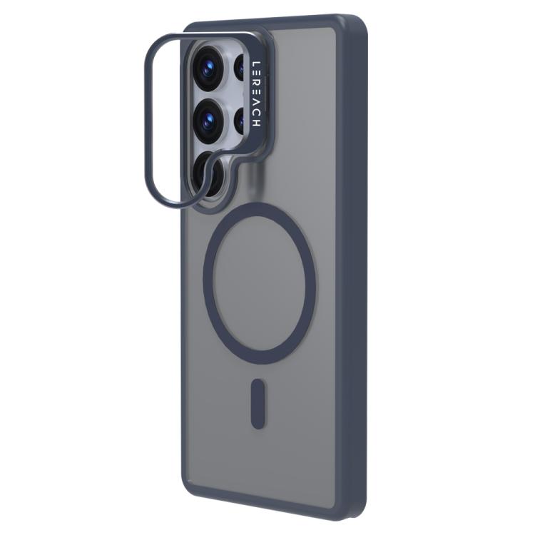 For Galaxy S25 Ultra 5G LeReach Le-Luster Series Metal Lens Kickstand Magnetic Phone Case