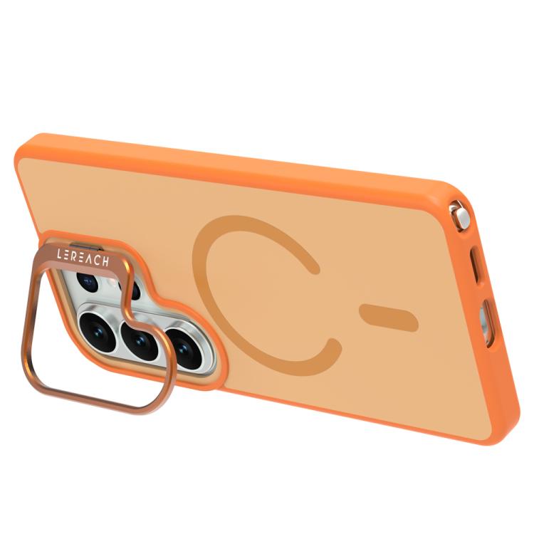 For Galaxy S26 Ultra 5G LeReach Le-Luster Series Metal Lens Kickstand Magnetic Phone Case