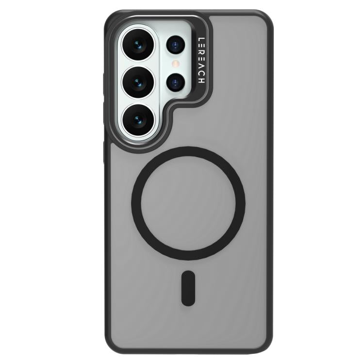 For Galaxy S26 Ultra 5G LeReach Le-Luster Series Metal Lens Kickstand Magnetic Phone Case