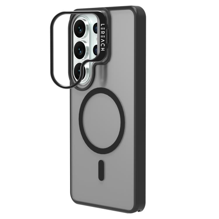 For Galaxy S26 Ultra 5G LeReach Le-Luster Series Metal Lens Kickstand Magnetic Phone Case