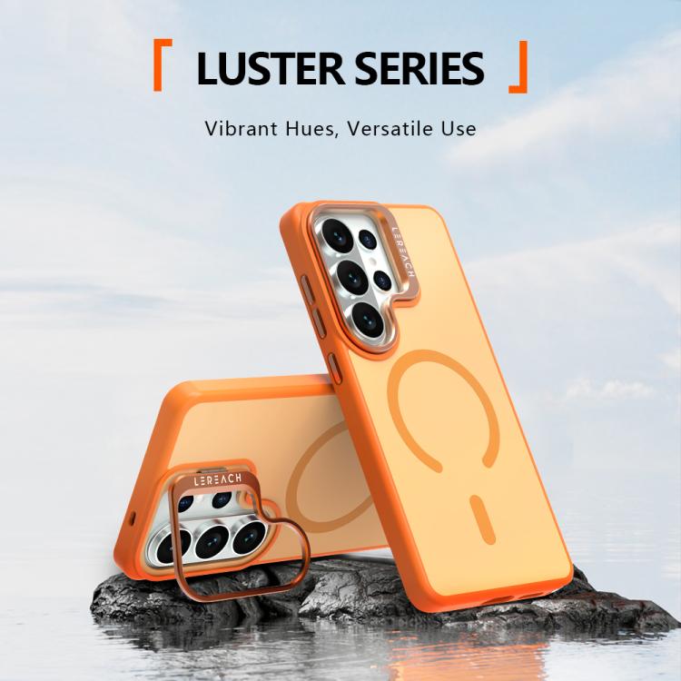 For Galaxy S26 Ultra 5G LeReach Le-Luster Series Metal Lens Kickstand Magnetic Phone Case