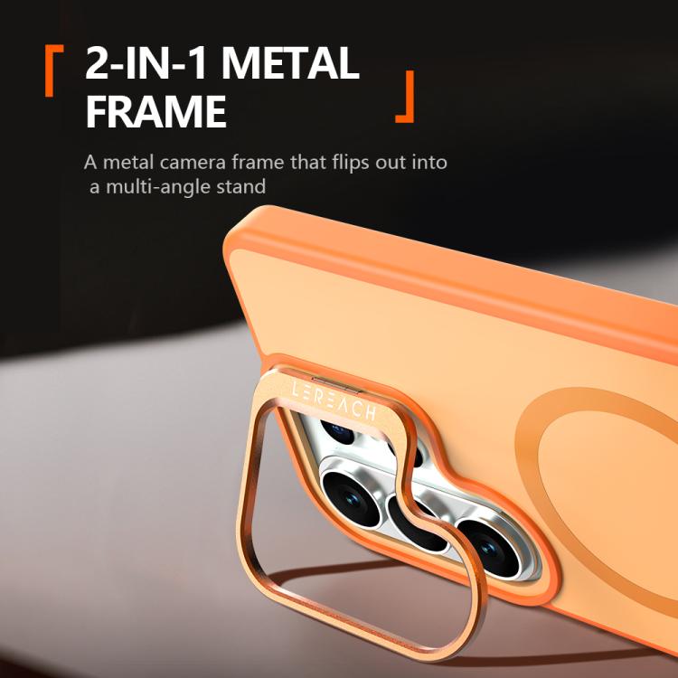 For Galaxy S26 Ultra 5G LeReach Le-Luster Series Metal Lens Kickstand Magnetic Phone Case