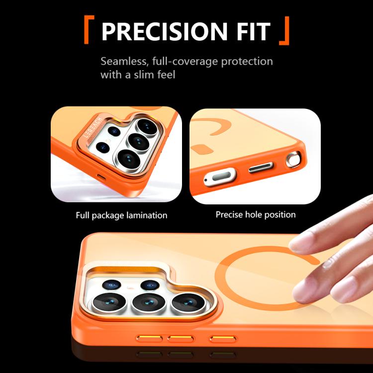 For Galaxy S26 Ultra 5G LeReach Le-Luster Series Metal Lens Kickstand Magnetic Phone Case