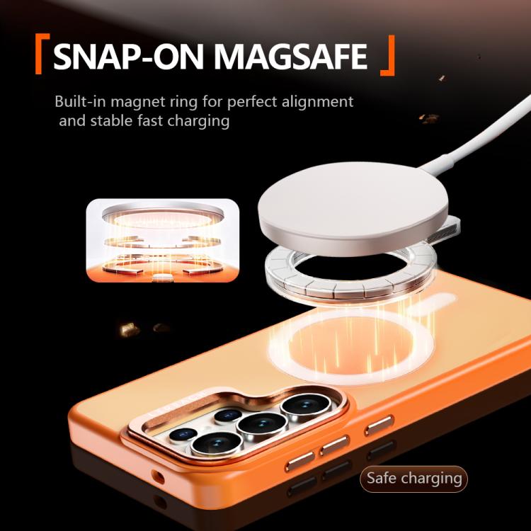 For Galaxy S26 Ultra 5G LeReach Le-Luster Series Metal Lens Kickstand Magnetic Phone Case