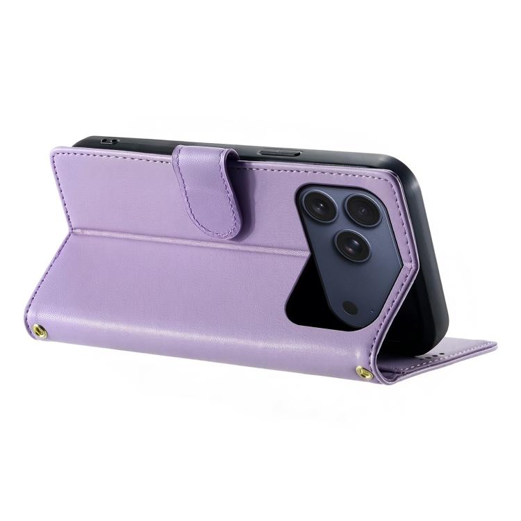 For iPhone 17 Pro Max Cute Cats Magnetic Closure Vegan Leather Phone Case with Strap