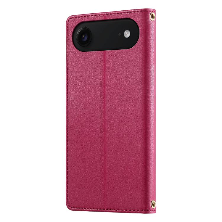 For iPhone Air Cute Cats Magnetic Closure Vegan Leather Phone Case with Strap