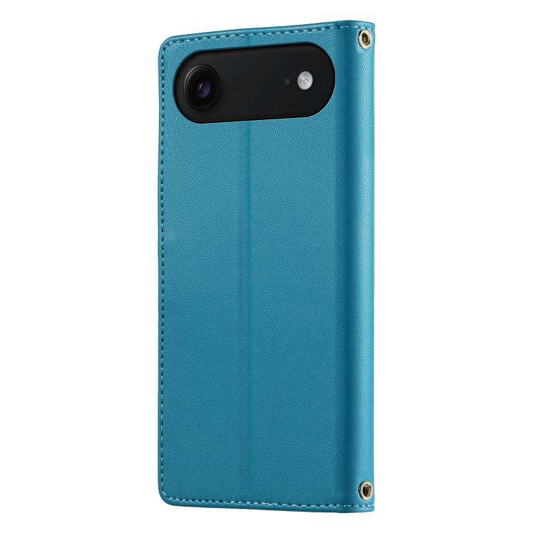 For iPhone Air Cute Cats Magnetic Closure Vegan Leather Phone Case with Strap