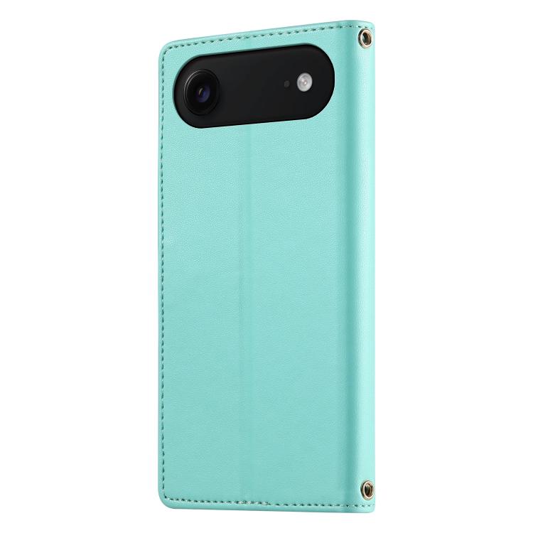 For iPhone Air Cute Cats Magnetic Closure Vegan Leather Phone Case with Strap